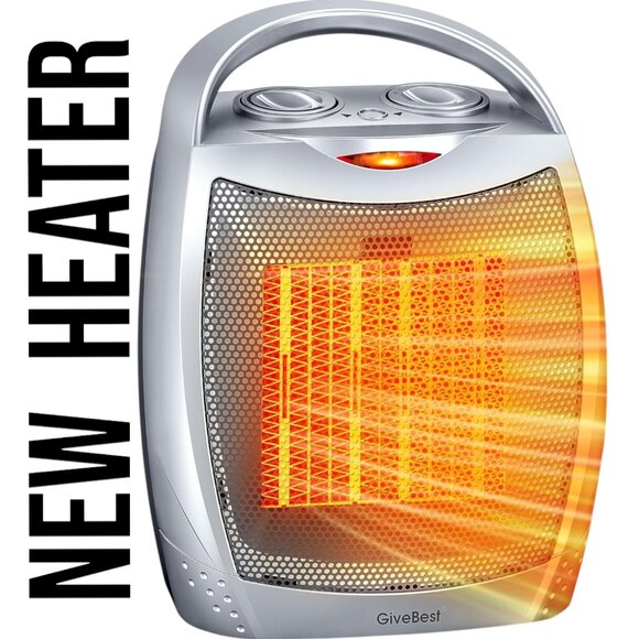 NEW Portable Electric Space Heater Thermostat Ceramic Fan Office Room Desk Indoo - Picture 1 of 15